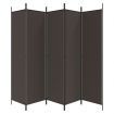 6-Panel Room Divider Brown 300x200 cm Fabric