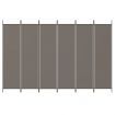 6-Panel Room Divider Anthracite 300x220 cm Fabric