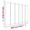 6-Panel Room Divider Anthracite 300x220 cm Fabric