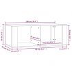 Coffee Table White 100x50x36 cm Engineered Wood