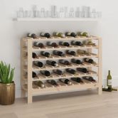 Wine Rack 109.5x30x82 cm Solid Wood Pine