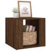 Bedside Table Brown Oak 41x40x36 cm Engineered Wood