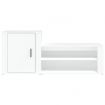 Shoe Cabinet White 130x35x54 cm Engineered Wood