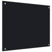 Kitchen Backsplash Black 70x60 cm Tempered Glass