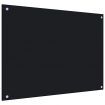 Kitchen Backsplash Black 80x60 cm Tempered Glass