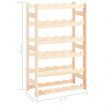 Wine Rack for 30 Bottles Solid Wood Pine