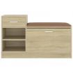 Shoe Bench Sonoma Oak 94.5x31x57 cm Engineered Wood