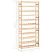 Wine Rack for 77 Bottles Solid Wood Pine