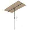 Outdoor Parasol with Aluminium Pole 180x110 cm Taupe