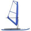 Inflatable Stand Up Paddleboard with Sail Set Blue and White