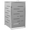 Single Wheelie Bin Shed 69x77.5x115 cm Stainless Steel