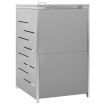 Single Wheelie Bin Shed 69x77.5x115 cm Stainless Steel