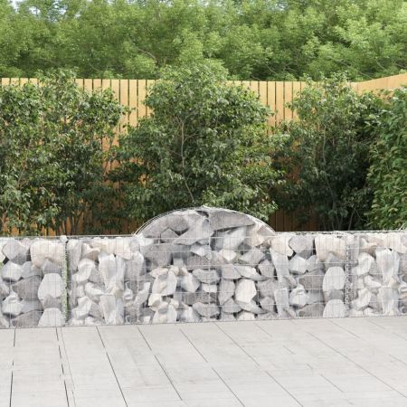 Arched Gabion Basket 200x30x60/80 cm Galvanised Iron