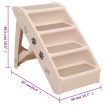 Folding Dog Stairs Cream 62x40x49.5 cm