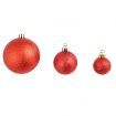 100 Piece Christmas Ball Set 3/4/6 cm Red