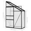 Greenhouse Anthracite Aluminium 1.38 m³