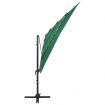 4-Tier Parasol with Aluminium Pole Green 250x250 cm