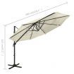 4-Tier Parasol with Aluminium Pole Sand 3x3 m