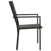 Garden Chairs 4 pcs Textilene and Steel Grey and Anthracite