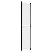 4-Panel Room Divider White 200x220 cm Fabric