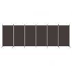 6-Panel Room Divider Brown 520x180 cm Fabric