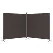 2-Panel Room Divider Brown 348x180 cm Fabric