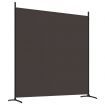 4-Panel Room Divider Brown 698x180 cm Fabric