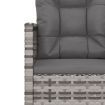 Garden Bench with Cushions Grey 105 cm Poly Rattan