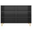 Sideboard High Gloss Black 103.5x35x70 cm Engineered Wood