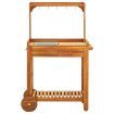 Garden Kitchen Trolley Solid Wood Acacia 92x43.5x141.5 cm