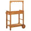 Garden Kitchen Trolley Solid Wood Acacia 92x43.5x141.5 cm