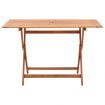 Folding Garden Table 120x70x75 cm Solid Eucalyptus Wood