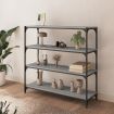 Book Cabinet Grey Sonoma 100x33x100 cm Engineered Wood and Steel