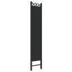 6-Panel Room Divider Black 240x220 cm Fabric