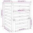 Composter 63.5x63.5x77.5 cm Solid Wood Pine