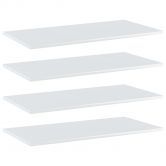 Bookshelf Boards 4 pcs High Gloss White 80x40x1.5 cm Engineered Wood