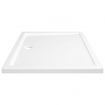 Rectangular ABS Shower Base Tray White 80x90 cm