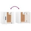 Wall Mounted TV Cabinet High Gloss White 40x34.5x40 cm