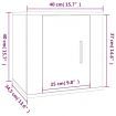 Wall Mounted TV Cabinet High Gloss White 40x34.5x40 cm
