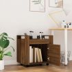 Desk Trolley Brown Oak 60x45x60 cm Engineered Wood