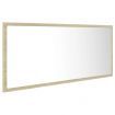 LED Bathroom Mirror Sonoma Oak 100x8.5x37 cm Acrylic