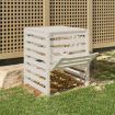 Composter White 63.5x63.5x77.5 cm Solid Wood Pine