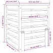 Composter White 63.5x63.5x77.5 cm Solid Wood Pine