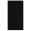 Desk Cabinet Black 40x49x75 cm Engineered Wood