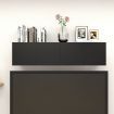 Wall Mounted TV Cabinets 4 pcs Black 30.5x30x30 cm