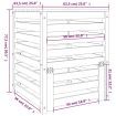 Composter Grey 63.5x63.5x77.5 cm Solid Wood Pine