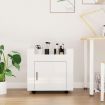 Desk Trolley High Gloss White 60x45x60 cm Engineered Wood