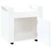 Desk Trolley High Gloss White 60x45x60 cm Engineered Wood