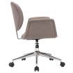 Swivel Office Chair Taupe Fabric