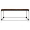 Coffee Table Smoked Oak 102x50x40 cm Engineered Wood and Iron